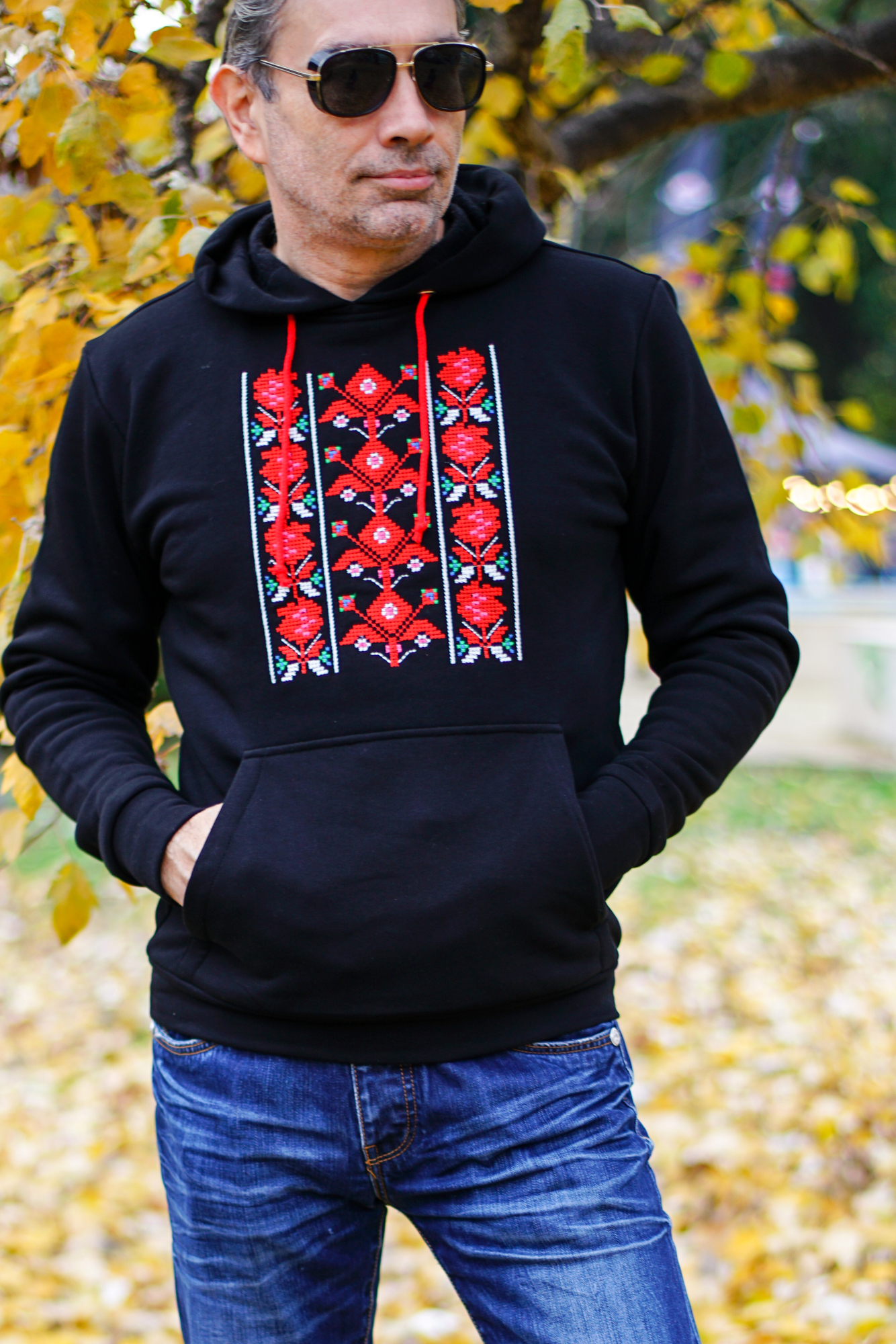 Мъжки черен суитшърт Капански